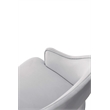 Manhattan Comfort Carrington Dining Armchair with Solid Wood Frame in Light Gray
