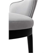 Manhattan Comfort Carrington Dining Armchair with Solid Wood Frame in Light Gray
