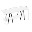 Manhattan Comfort Celine Side Table Console from Engineered Wood in White