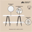 Manhattan Comfort Celine Side Table Console from Engineered Wood in White
