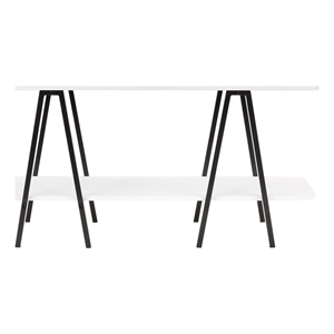 Manhattan Comfort Celine Side Table Console from Engineered Wood in White