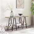 Manhattan Comfort Celine Side Table Console from Engineered Wood in Rustic Gray