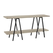 Manhattan Comfort Celine Side Table Console from Engineered Wood in Rustic Gray