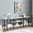 Manhattan Comfort Celine Side Table Console from Engineered Wood in White