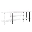 Manhattan Comfort Celine Side Table Console from Engineered Wood in White