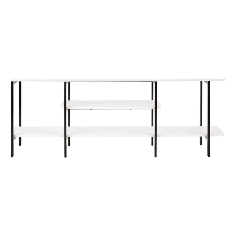 Manhattan Comfort Celine Side Table Console from Engineered Wood in White