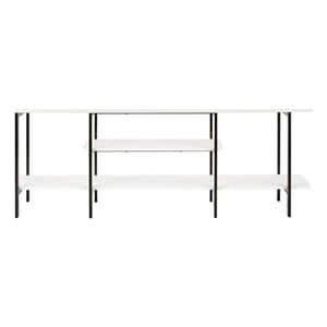 Manhattan Comfort Celine Side Table Console from Engineered Wood in White