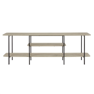 Manhattan Comfort Celine Side Table Console from Engineered Wood in Rustic Gray