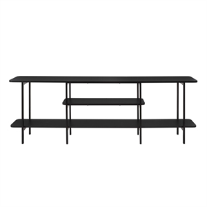Manhattan Comfort Celine Side Table Console from Engineered Wood in Black