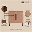 Manhattan Comfort Jodie Accent Cabinet made from Engineered Wood in Maple