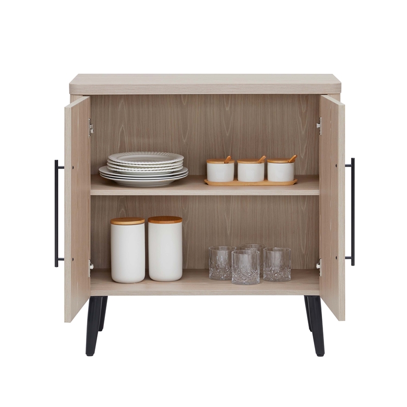 Manhattan Comfort Jodie Accent Cabinet made from Engineered Wood in Light Oak