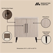 Manhattan Comfort Jodie Accent Cabinet made from Engineered Wood in Light Oak
