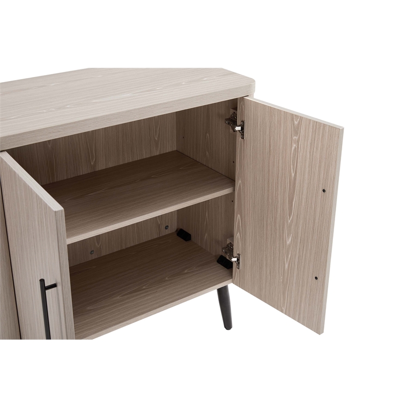 Manhattan Comfort Jodie Accent Cabinet made from Engineered Wood in Light Oak