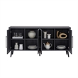 Manhattan Comfort Jodie Sideboard made from Engineered Wood in Charcoal Gray