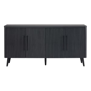 Manhattan Comfort Jodie Sideboard made from Engineered Wood in Charcoal Gray