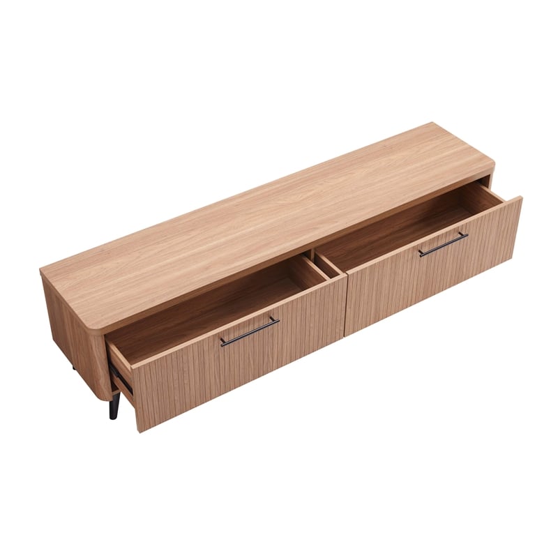 Manhattan Comfort Jodie TV Stand made from Engineered Wood in Maple