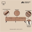 Manhattan Comfort Jodie TV Stand made from Engineered Wood in Maple