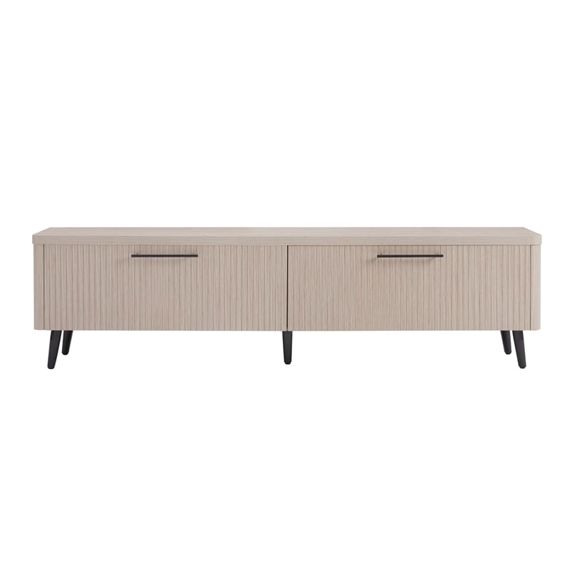 Manhattan Comfort Jodie TV Stand made from Engineered Wood in Light Oak