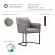 Manhattan Comfort Serena Dining Armchair with Steel Frame in Gray