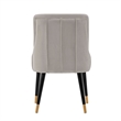 Manhattan Comfort Eda Dining Chair with Solid Wood Frame in Gray