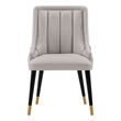 Manhattan Comfort Eda Dining Chair with Solid Wood Frame in Gray