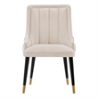 Manhattan Comfort Eda Dining Chair with Solid Wood Frame in Cream