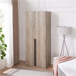 Manhattan Comfort Lee Wardrobe Closet 2.0 from Engineered Wood in Rustic Gray