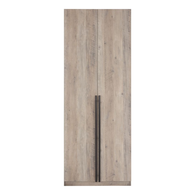 Manhattan Comfort Lee Wardrobe Closet 2.0 from Engineered Wood in Rustic Gray