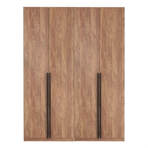 Lee 2-Piece Module Wardrobe 1.0 & 3.0 Closet from Engineered Wood - Golden Brown