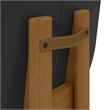 Manhattan Comfort Gales Dining Chair with Solid Wood Legs in Black- Set of 2