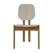 Manhattan Comfort Gales Dining Chair with Solid Wood Legs in Beige - Set of 2