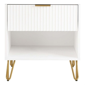 Manhattan Comfort DUMBO 1.0 Nightstand made from Engineered Wood - White