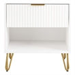 Manhattan Comfort DUMBO 1.0 Nightstand made from Engineered Wood - White