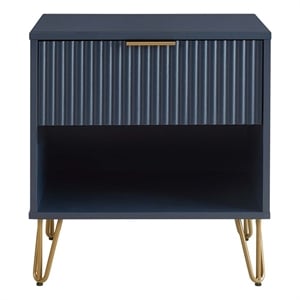 Manhattan Comfort DUMBO 1.0 Nightstand made from Engineered Wood - Midnight Blue