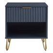 Manhattan Comfort DUMBO 1.0 Nightstand made from Engineered Wood - Midnight Blue