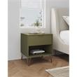 Manhattan Comfort DUMBO 1.0 Nightstand made from Engineered Wood - Olive Green