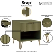 Manhattan Comfort DUMBO 1.0 Nightstand made from Engineered Wood - Olive Green
