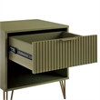 Manhattan Comfort DUMBO 1.0 Nightstand made from Engineered Wood - Olive Green