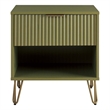 Manhattan Comfort DUMBO 1.0 Nightstand made from Engineered Wood - Olive Green