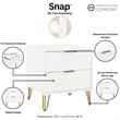 Manhattan Comfort DUMBO 2.0 Nightstand made from Engineered Wood - White