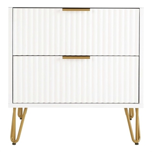 Manhattan Comfort DUMBO 2.0 Nightstand made from Engineered Wood - White
