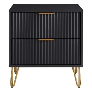 Manhattan Comfort DUMBO 2.0 Nightstand made from Engineered Wood - Black
