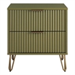 Manhattan Comfort DUMBO 2.0 Nightstand made from Engineered Wood - Olive Green
