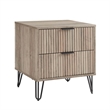 Manhattan Comfort DUMBO 2.0 Nightstand made from Engineered Wood - Rustic Gray