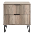 Manhattan Comfort DUMBO 2.0 Nightstand made from Engineered Wood - Rustic Gray