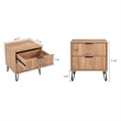 Manhattan Comfort DUMBO 2.0 Nightstand made from Engineered Wood - Golden Brown