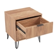Manhattan Comfort DUMBO 2.0 Nightstand made from Engineered Wood - Golden Brown
