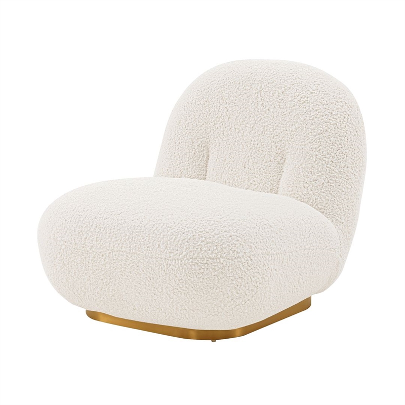 Manhattan Comfort Edina Solid Wood Frame Accent Chair in White