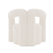 Manhattan Comfort Darian Solid Wood Frame Accent Chair in Cream