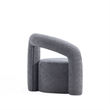 Manhattan Comfort Darian Solid Wood Frame Accent Chair in Gray